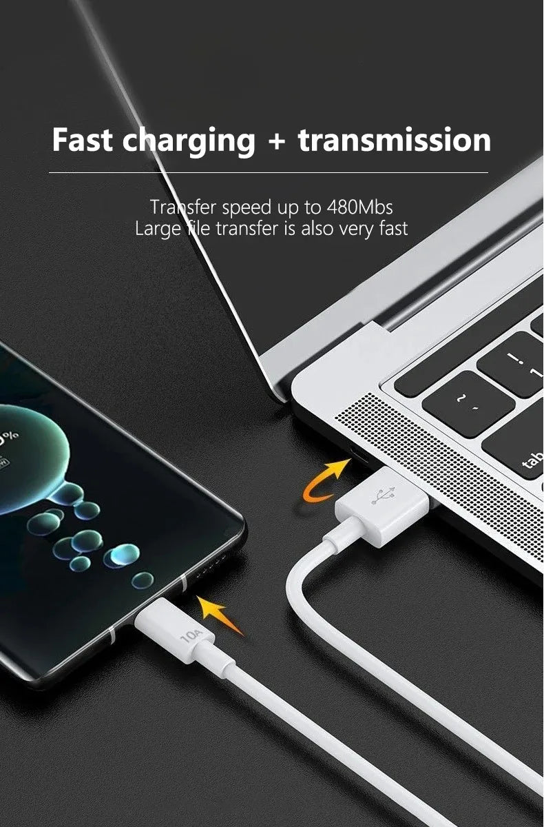 Original Xiaomi 120W USB Type-C Cable – 6A 67W Turbo Fast Charging