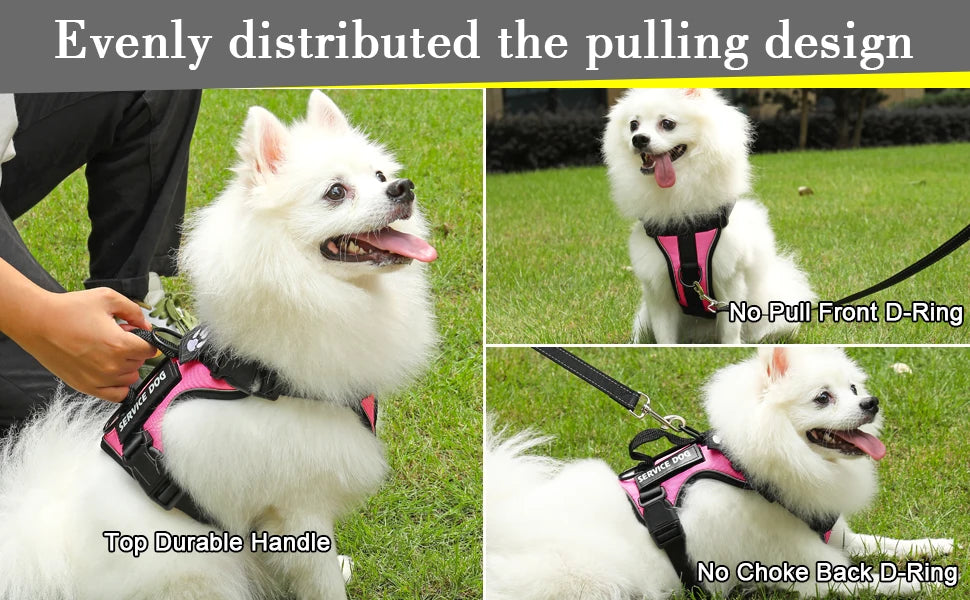 Tactical Reflective Dog Harness – No Pull Vest for Small to Large Dogs