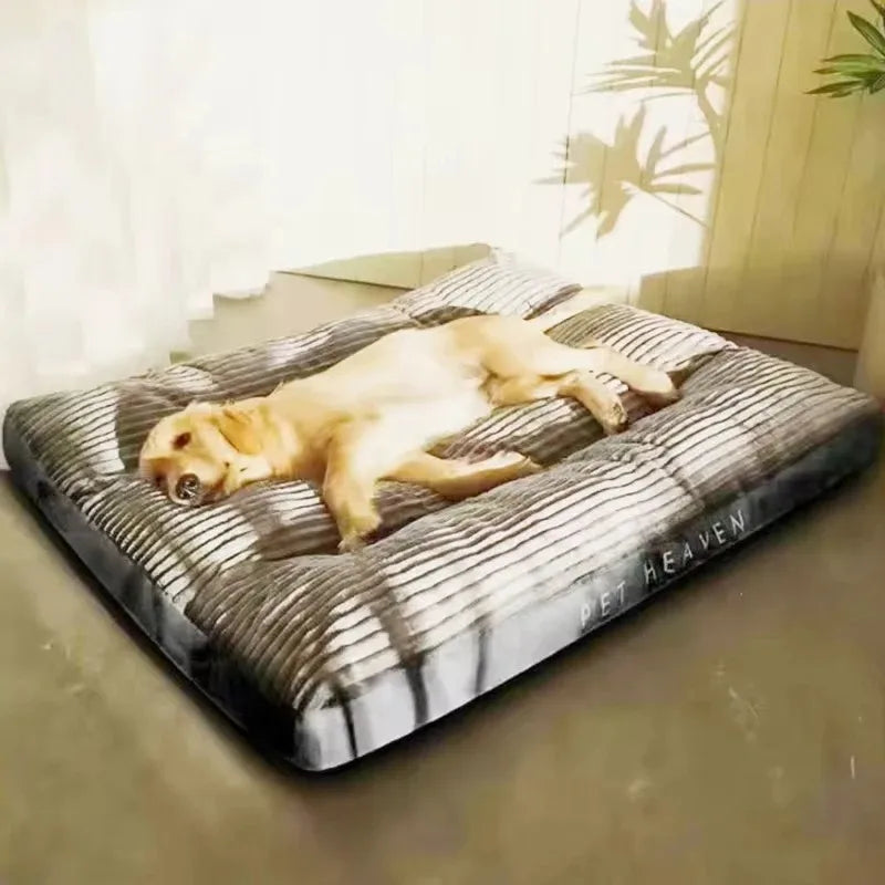 Cozy Corduroy Dog Bed – Warm, Breathable Comfort for Large Pets