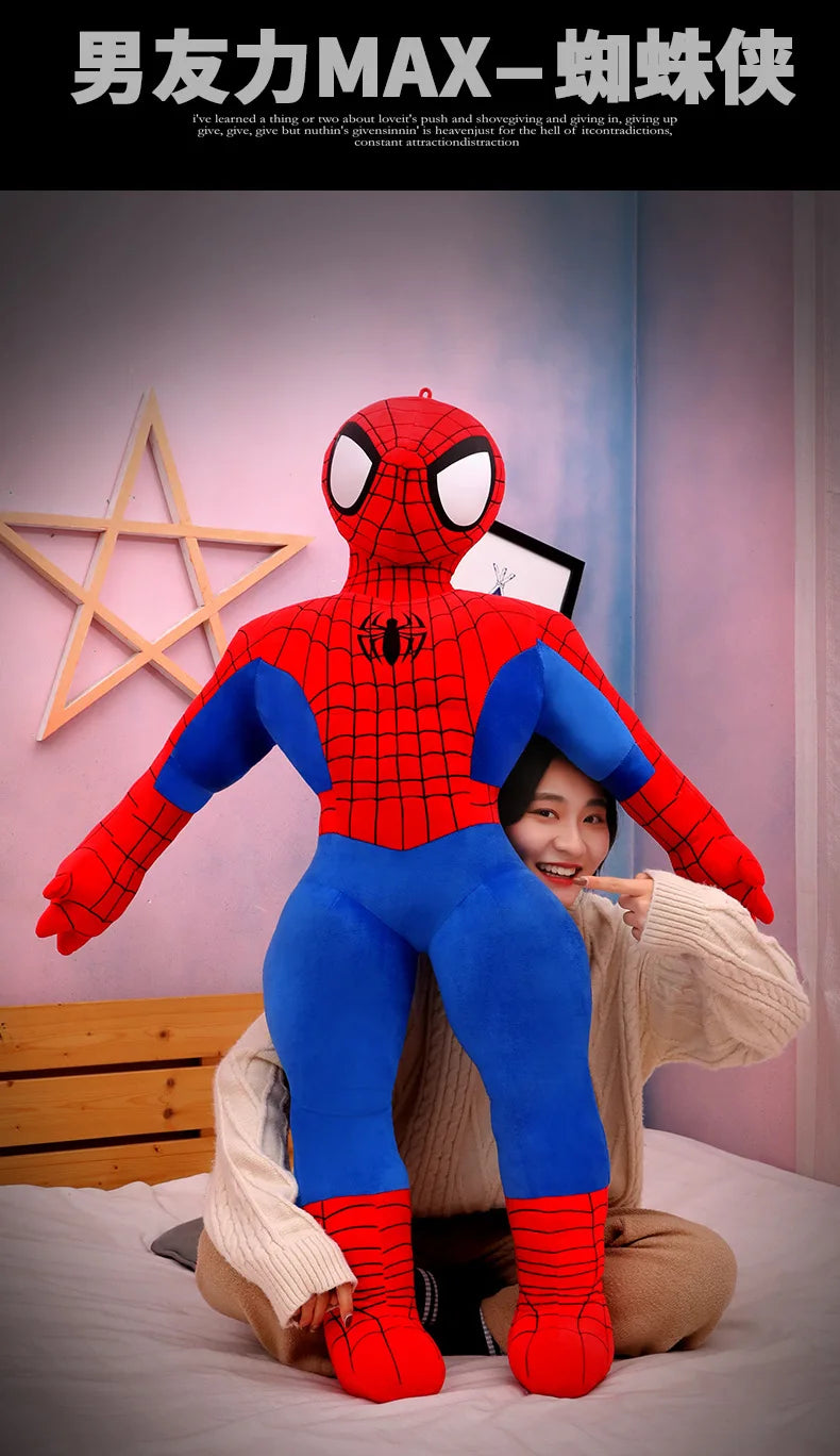 70cm Giant Spider-Man Plush Doll – Soft Stuffed Superhero Pillow | Marvel Cartoon Toy Gift for Boys & Kids’ Birthdays