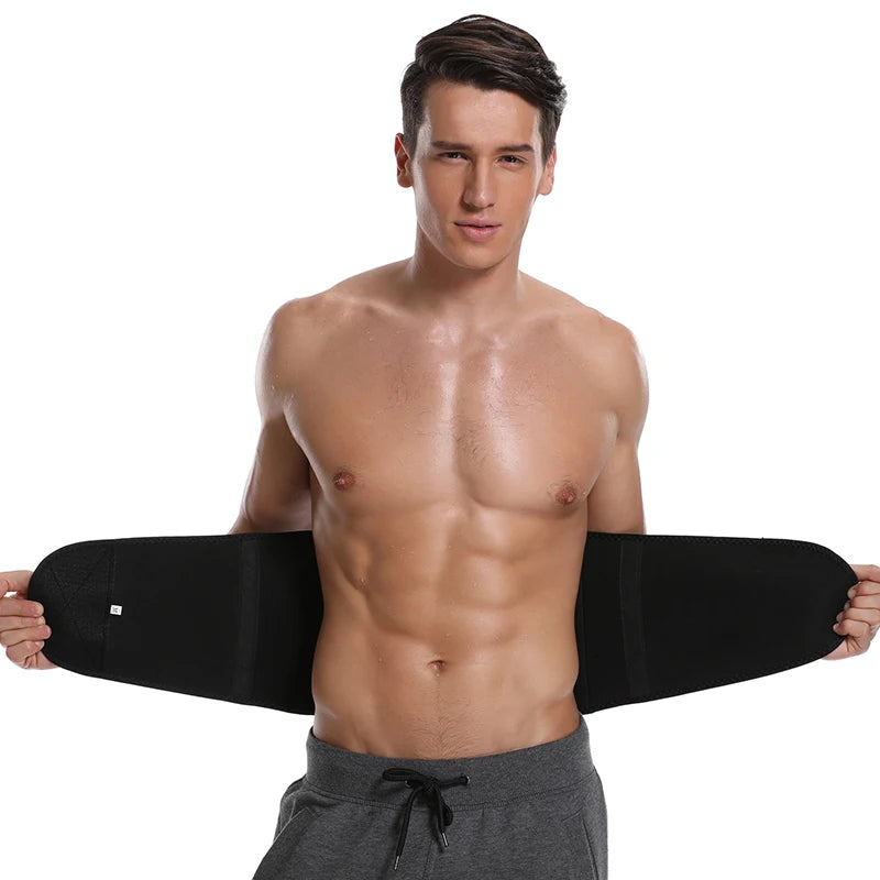 Men's Waist Trainer Vest – 2-in-1 Neoprene Slimming Body Shaper with Double Belts & Zipper | Sweat Vest for Fitness & Weight Loss