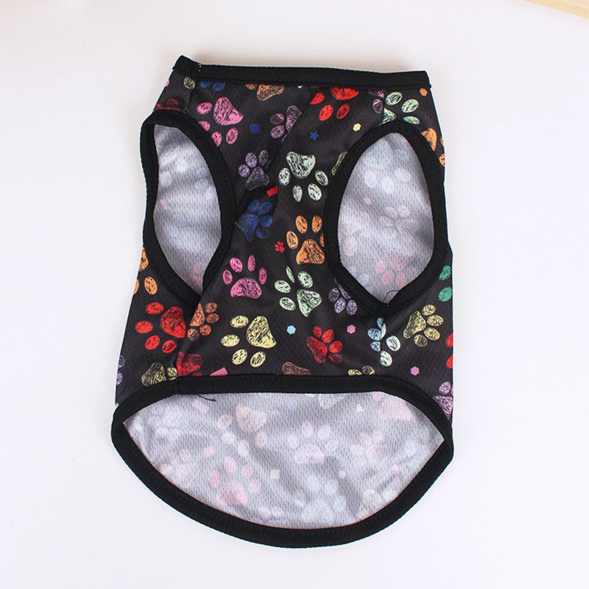 Summer Dog Vest – Breathable Footprint Print T-Shirt for Small and Medium Dogs