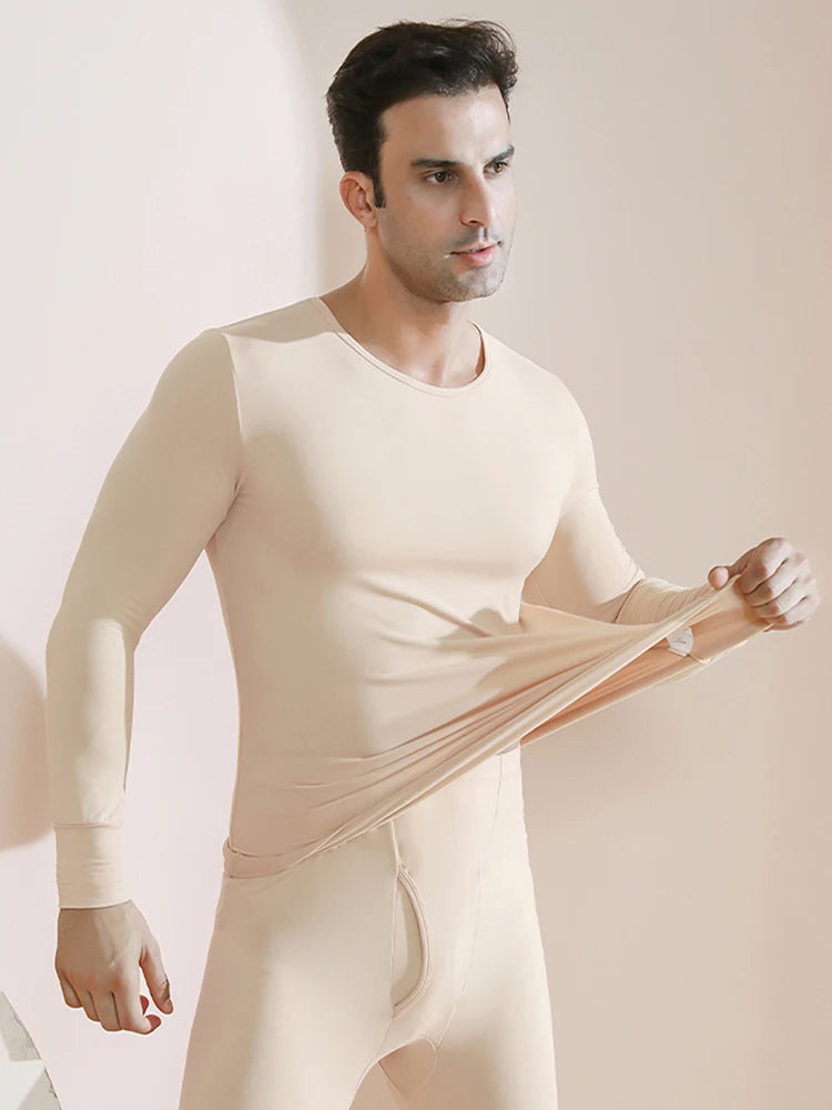 Men’s Premium Thermal Underwear Set – Ultra-Soft Fleece Lined Long Johns | 2-Piece Base Layer for Cold Weather & Outdoor Sports