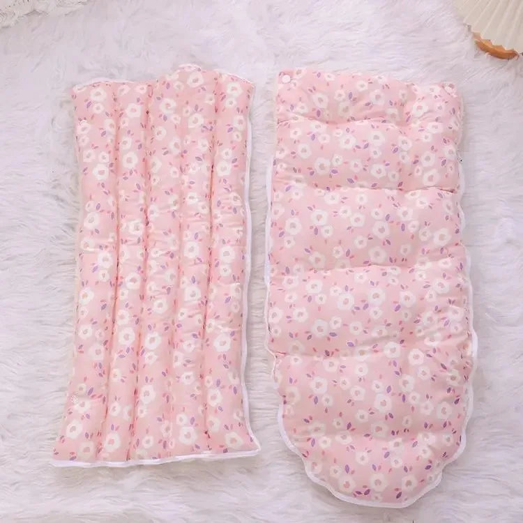 Warm Coral Fleece Cat Bed – Winter Pet Nest for Kittens & Small Dogs