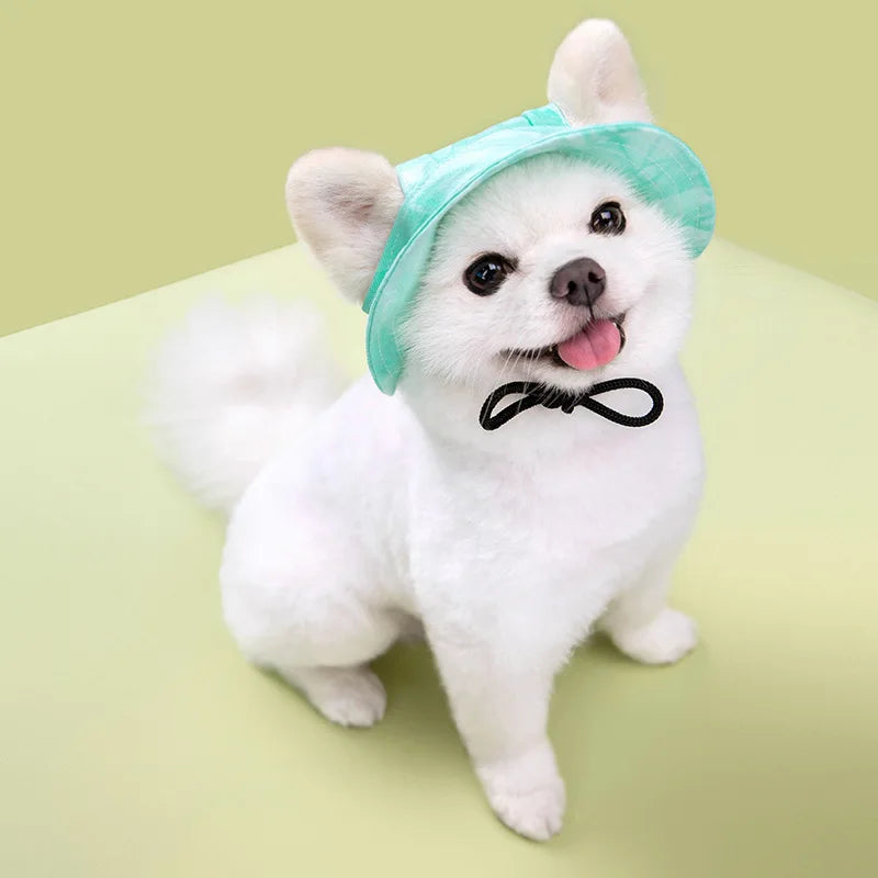 Pet Dogs Bucket Hat with Ear Holes – Sunproof Summer Baseball Hat for Outdoor Adventures