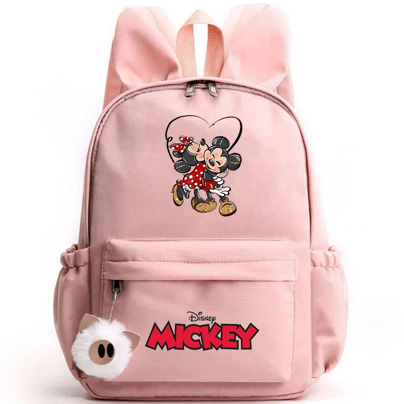Disney Mickey & Minnie Mouse Backpack – School & Travel Rucksack with Rabbit Ears