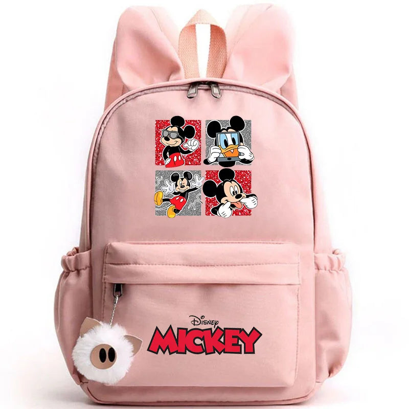 Disney Mickey & Minnie Mouse Backpack – School & Travel Rucksack with Rabbit Ears
