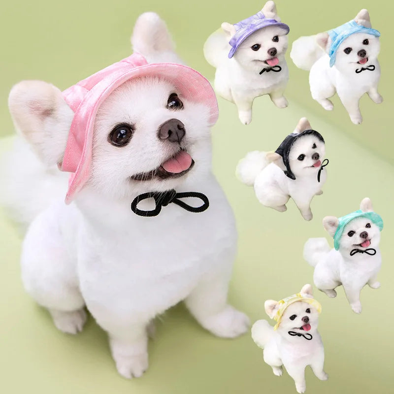 Pet Dogs Bucket Hat with Ear Holes – Sunproof Summer Baseball Hat for Outdoor Adventures