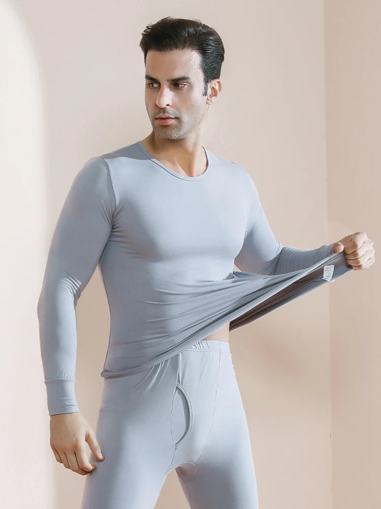 Men’s Premium Thermal Underwear Set – Ultra-Soft Fleece Lined Long Johns | 2-Piece Base Layer for Cold Weather & Outdoor Sports