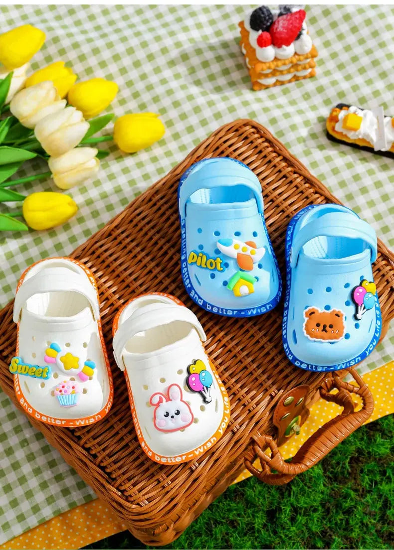 Cartoon Hole Sandals for Kids – Soft EVA Summer Slippers for Boys & Girls