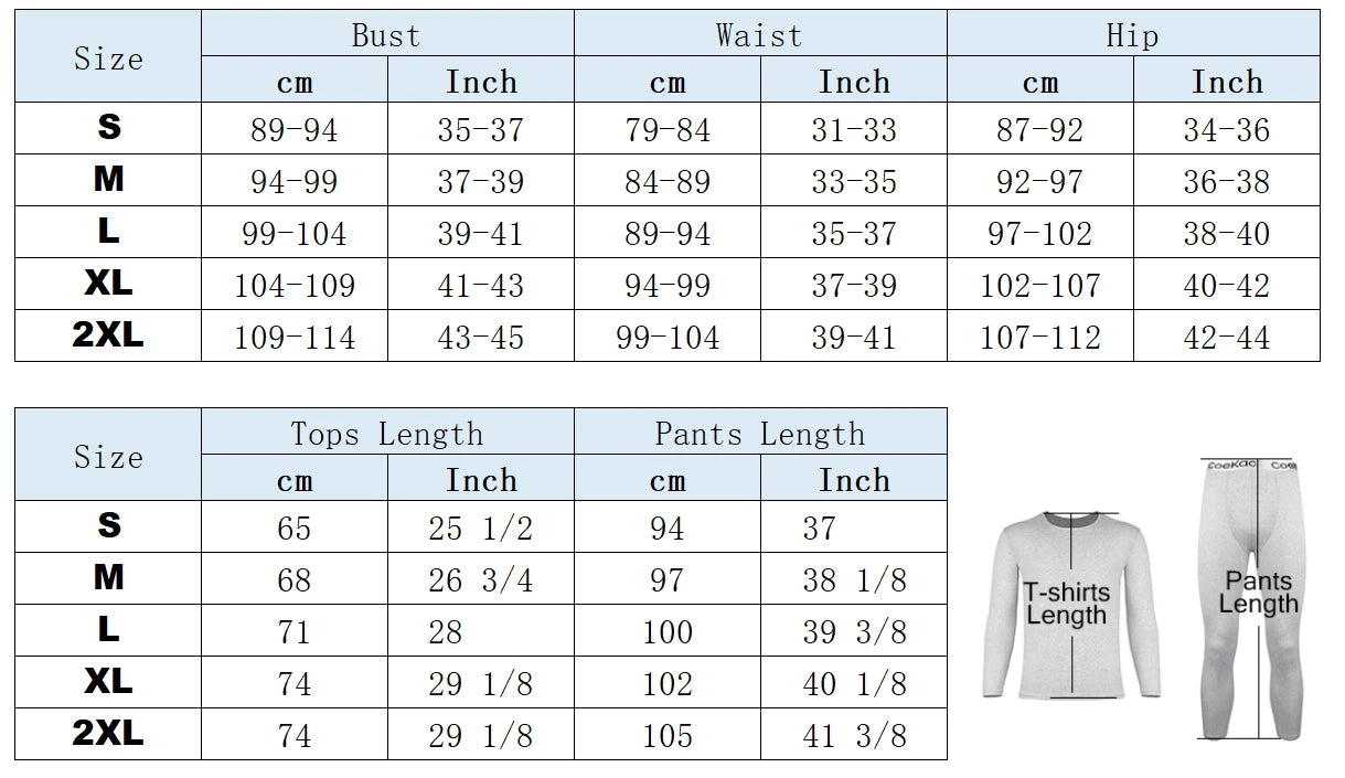 Men’s Premium Thermal Underwear Set – Ultra-Soft Fleece Lined Long Johns | 2-Piece Base Layer for Cold Weather & Outdoor Sports