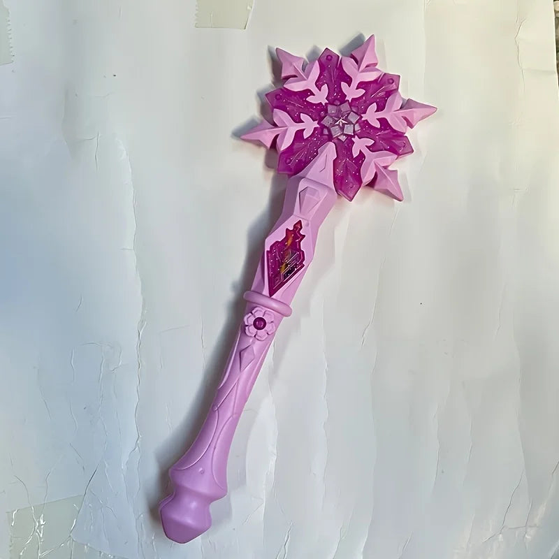 Hot Selling Anime Ice Princess Elsa Light Music Magic Dream Snow Wand Makeup Toy Girl Birthday Christmas Gift