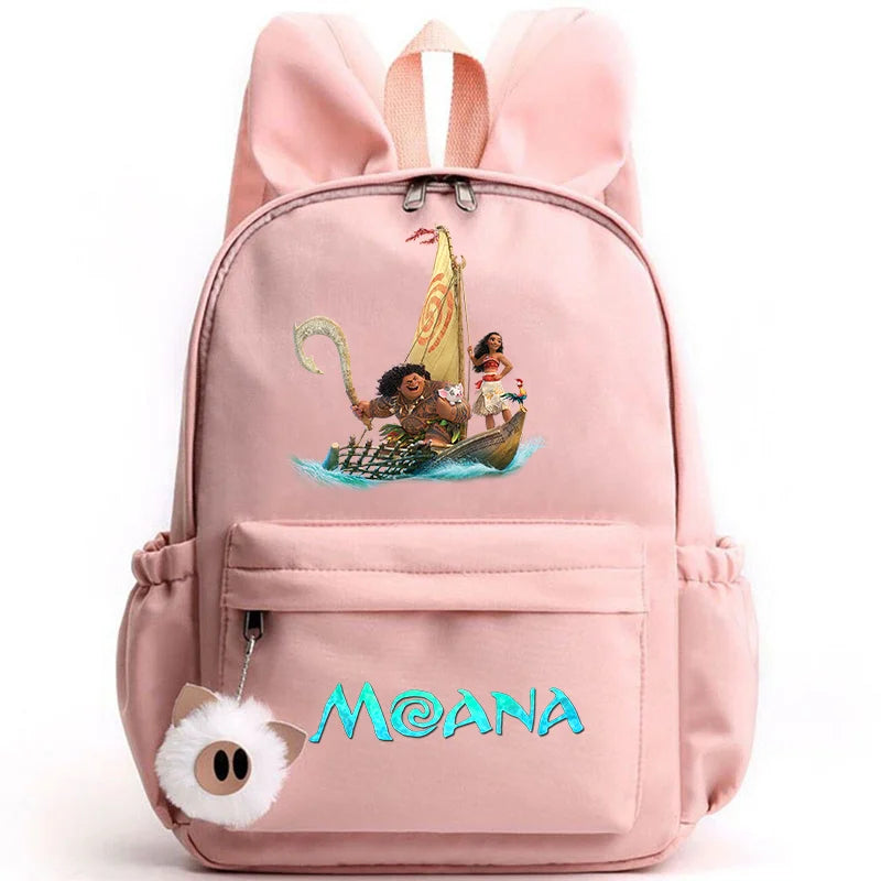 Disney Moana Backpack – Stylish & Practical with Playful Rabbit Ears for Kids and Teens
