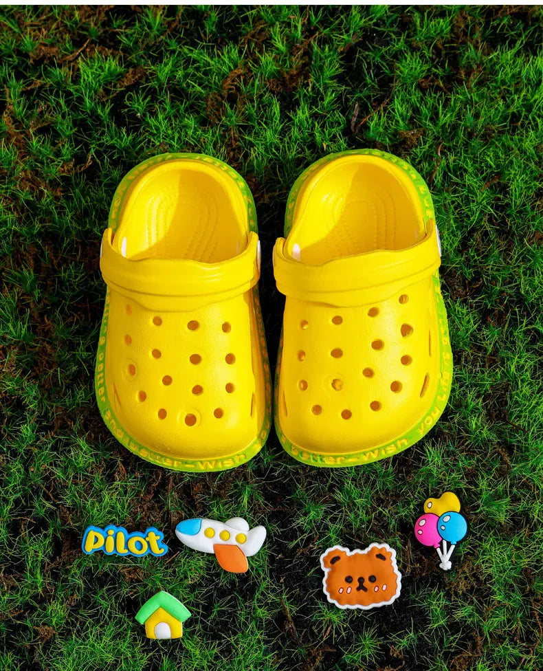 Cartoon Hole Sandals for Kids – Soft EVA Summer Slippers for Boys & Girls