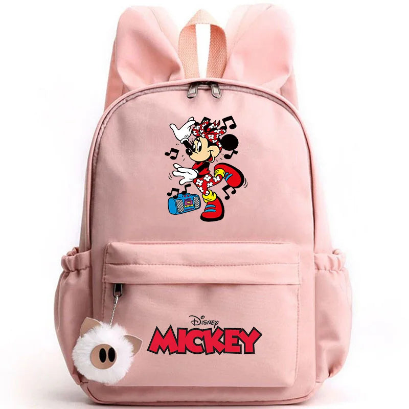 Disney Mickey & Minnie Mouse Backpack – School & Travel Rucksack with Rabbit Ears