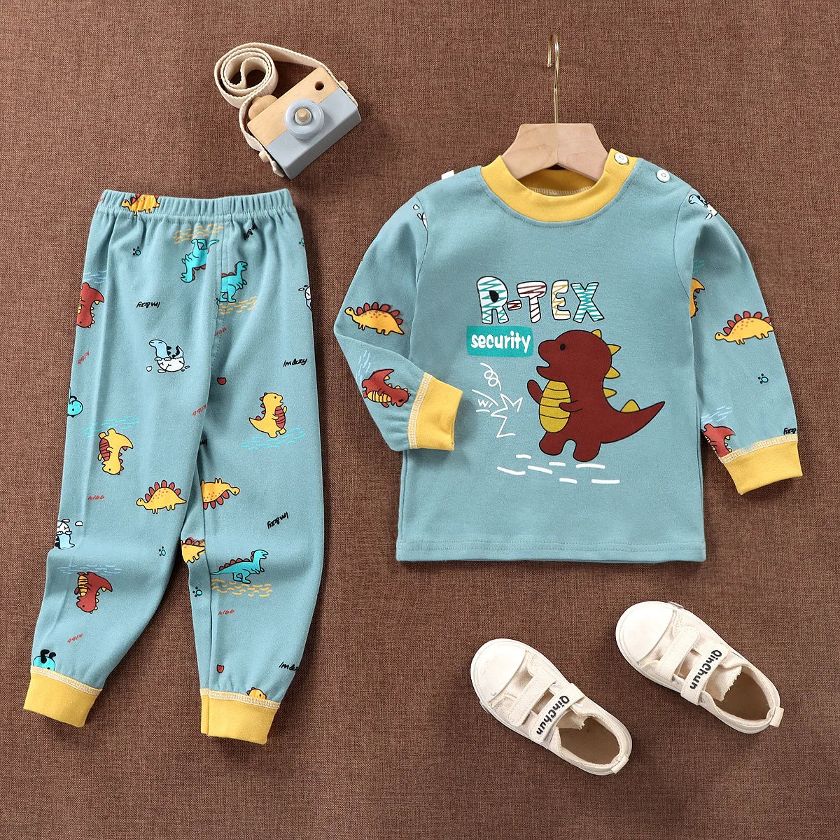 Unisex Cotton Pajama Set for Kids – Cozy Autumn & Winter Sleepwear