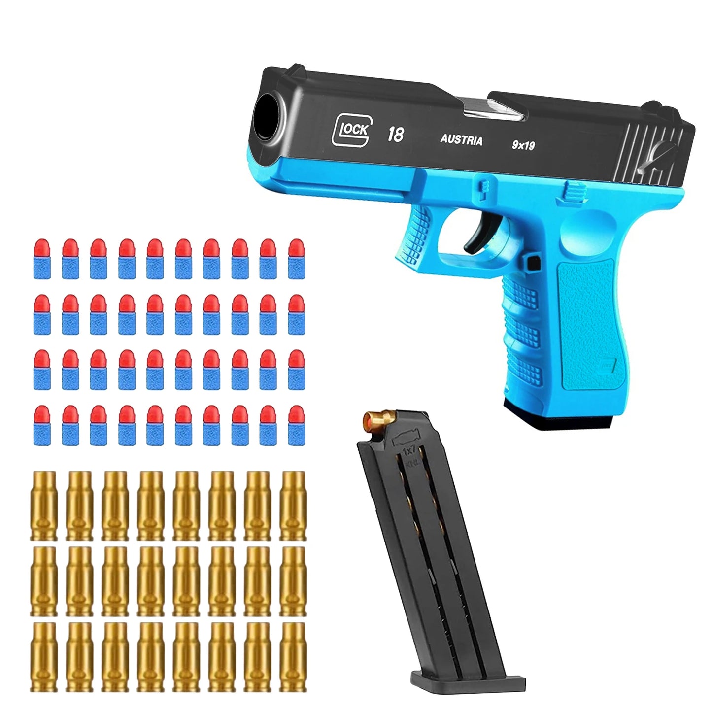 Shell Ejecting Toy Pistol – Safe Soft Bullet Blaster for Kids