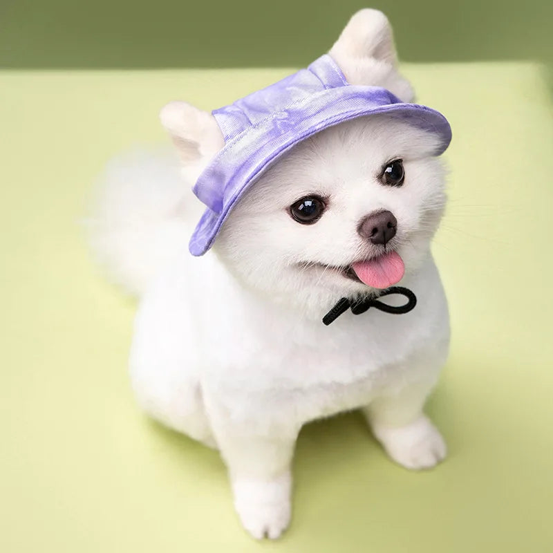 Pet Dogs Bucket Hat with Ear Holes – Sunproof Summer Baseball Hat for Outdoor Adventures