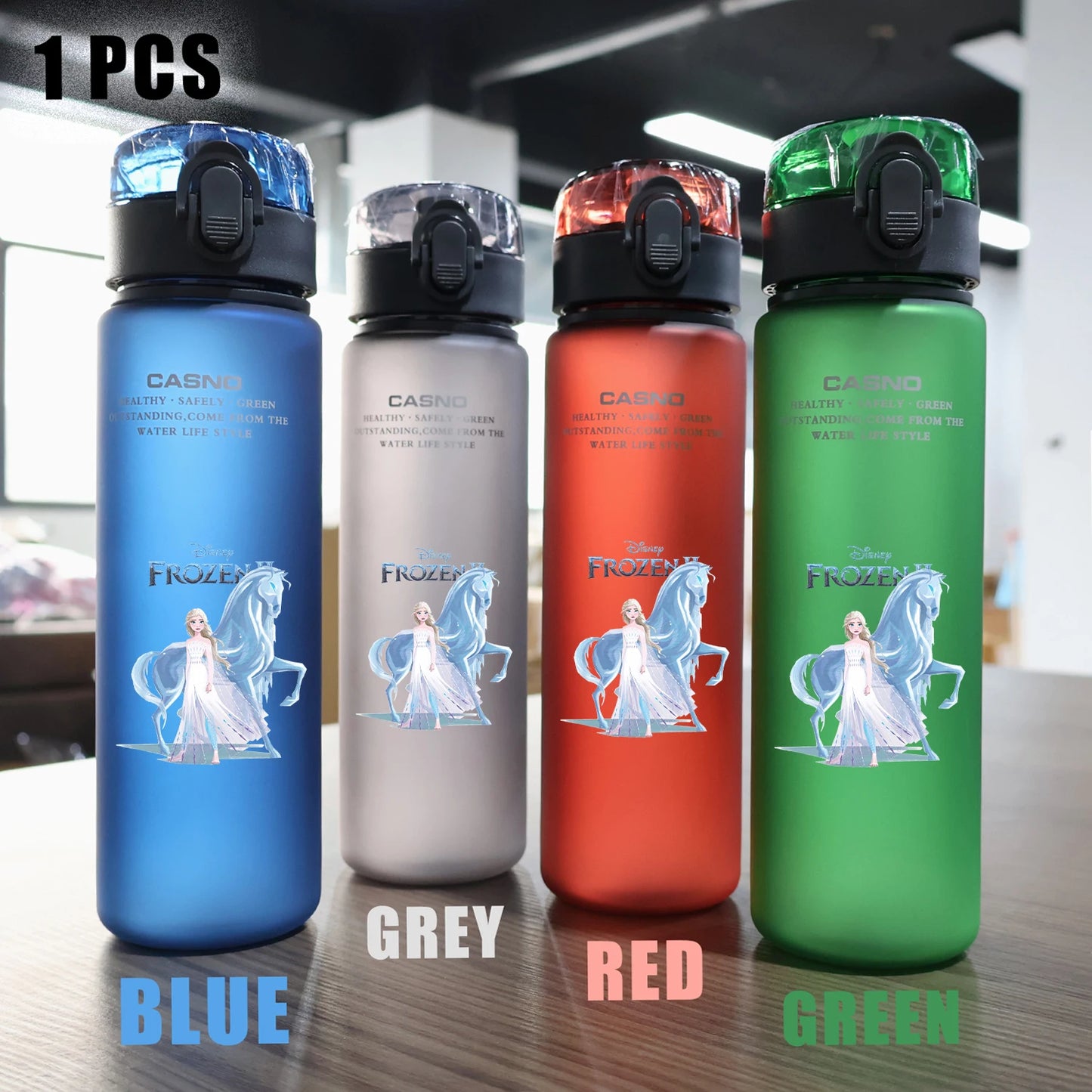 Disney Frozen 560ml Sports Water Bottle – Elsa & Anna Cartoon Fitness Cup