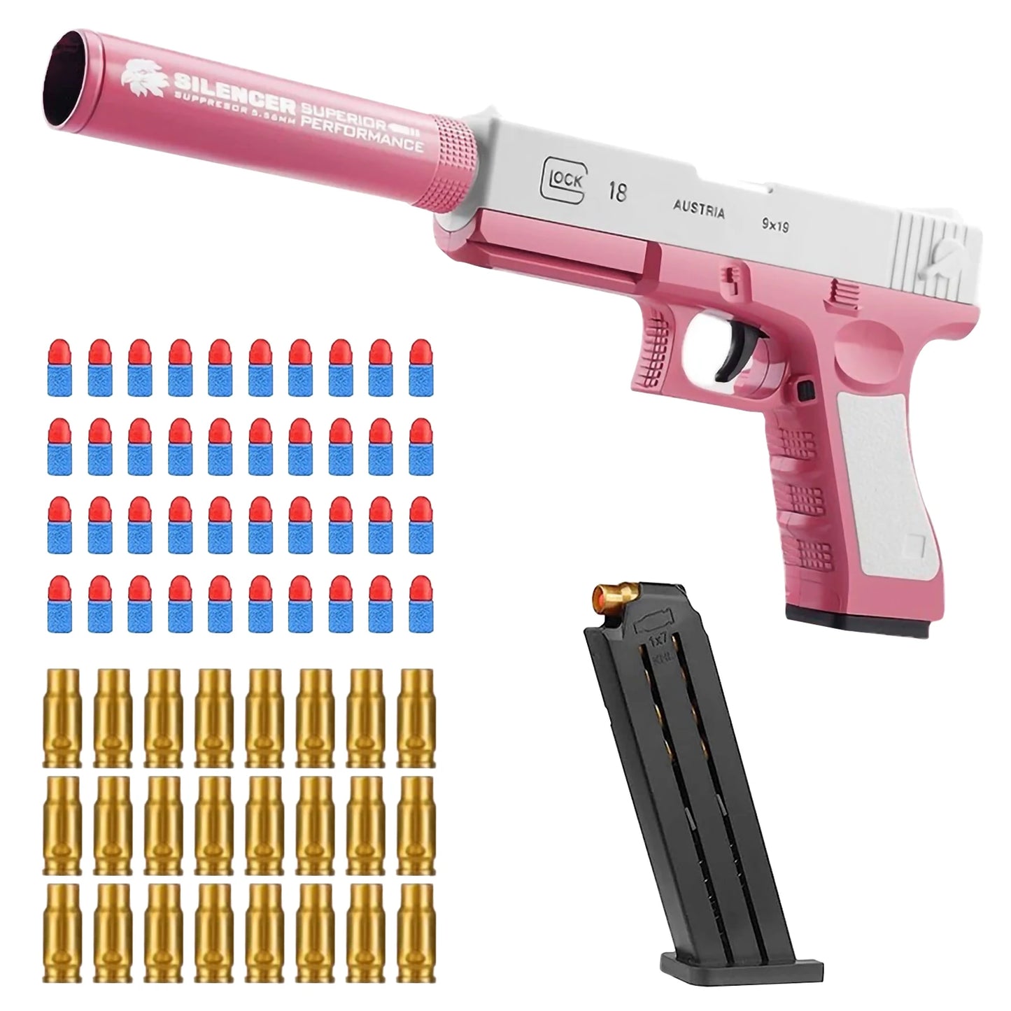 Shell Ejecting Toy Pistol – Safe Soft Bullet Blaster for Kids