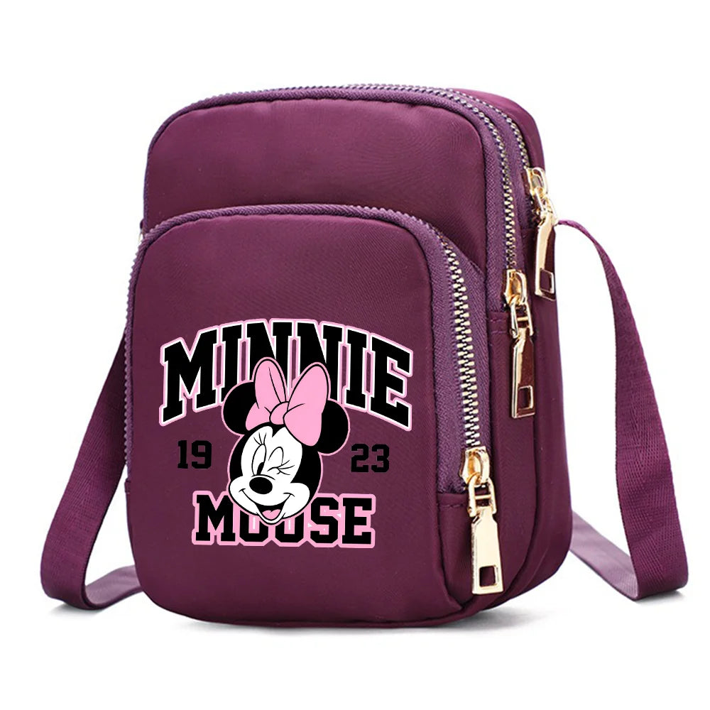 Mickey & Minnie Mouse Women’s Shoulder Bag – Crossbody Cell Phone Purse