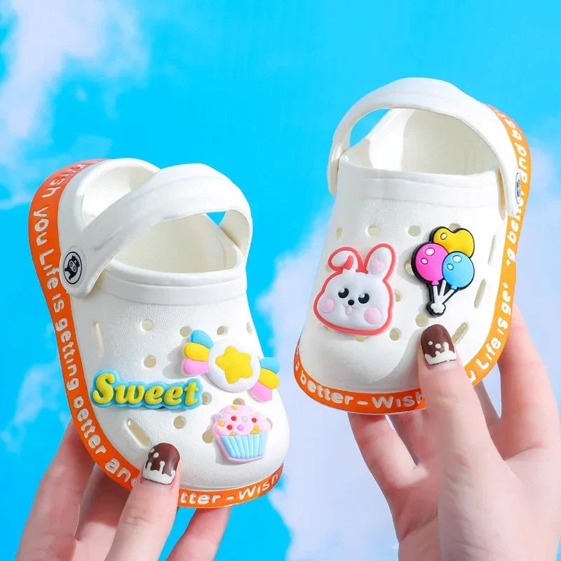 Cartoon Hole Sandals for Kids – Soft EVA Summer Slippers for Boys & Girls
