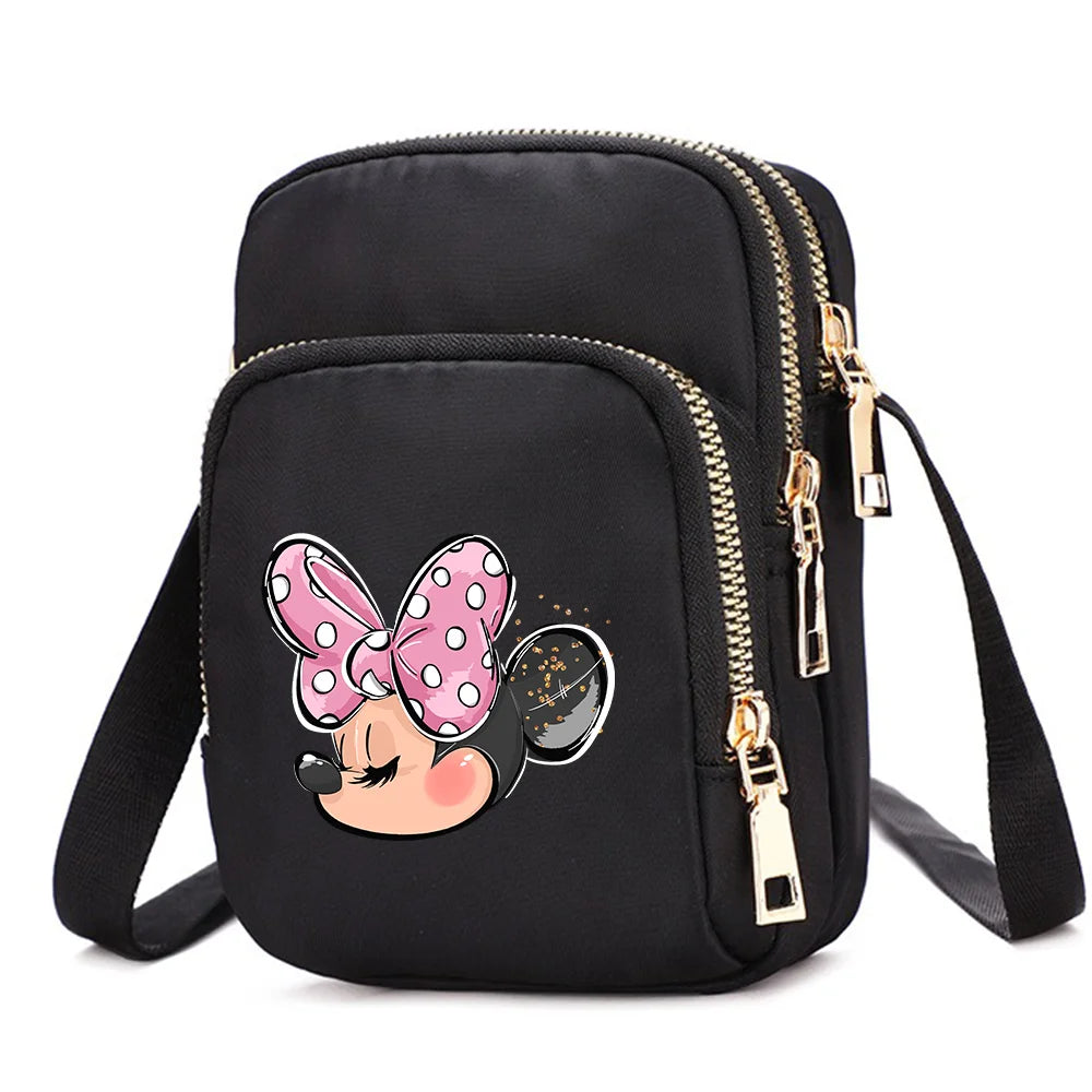 Mickey & Minnie Mouse Women’s Shoulder Bag – Crossbody Cell Phone Purse