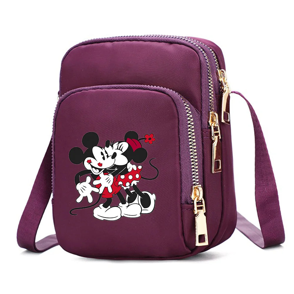 Mickey & Minnie Mouse Women’s Shoulder Bag – Crossbody Cell Phone Purse