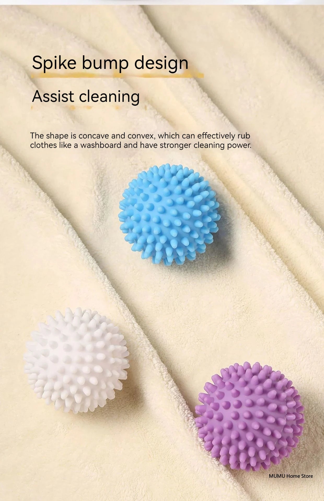 Reusable Laundry Balls – Fabric Softener Dryer Balls for Washing Machine