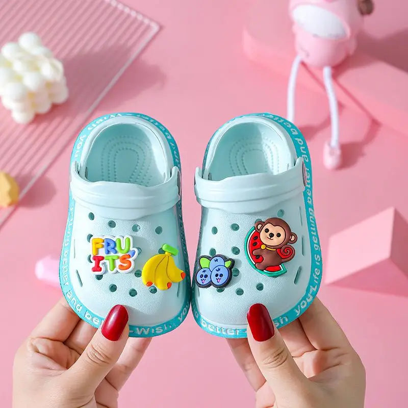 Kids Cartoon EVA Sandals – Summer Soft Slip-On Beach Slippers for Boys and Girls