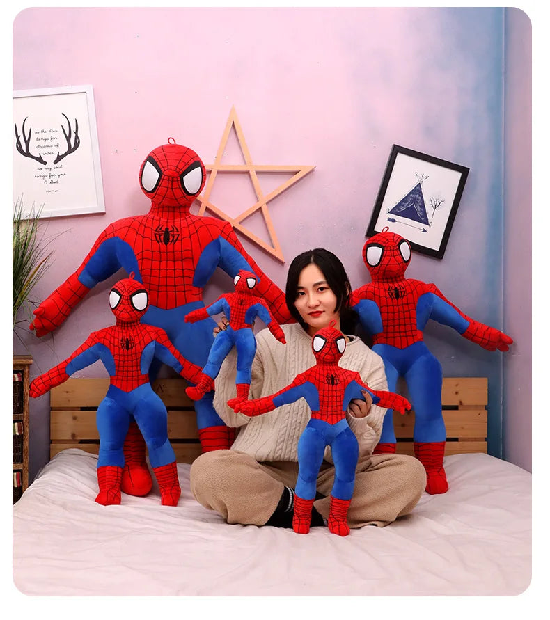 70cm Giant Spider-Man Plush Doll – Soft Stuffed Superhero Pillow | Marvel Cartoon Toy Gift for Boys & Kids’ Birthdays