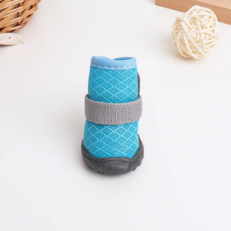 4pcs Breathable Dog & Cat Shoes – Anti-Slip, Year-Round Pet Paw Protectors