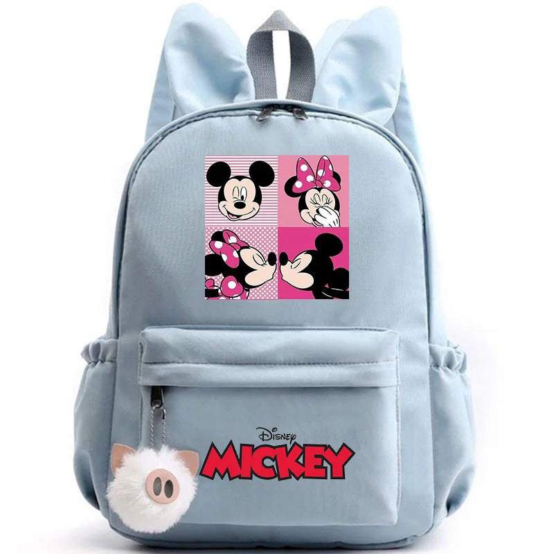 Disney Mickey & Minnie Mouse Backpack – School & Travel Rucksack with Rabbit Ears