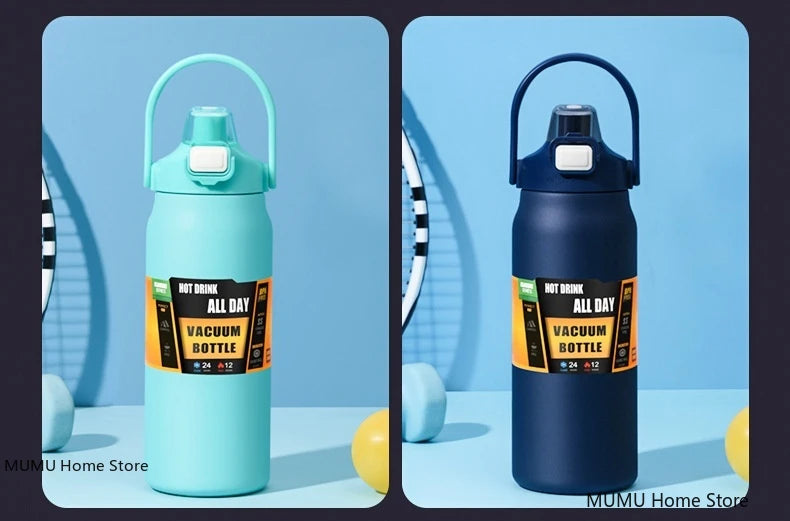 800ML / 1000ML / 1200ML Stainless Steel Thermo Water Bottle – Vacuum Insulated Travel Mug