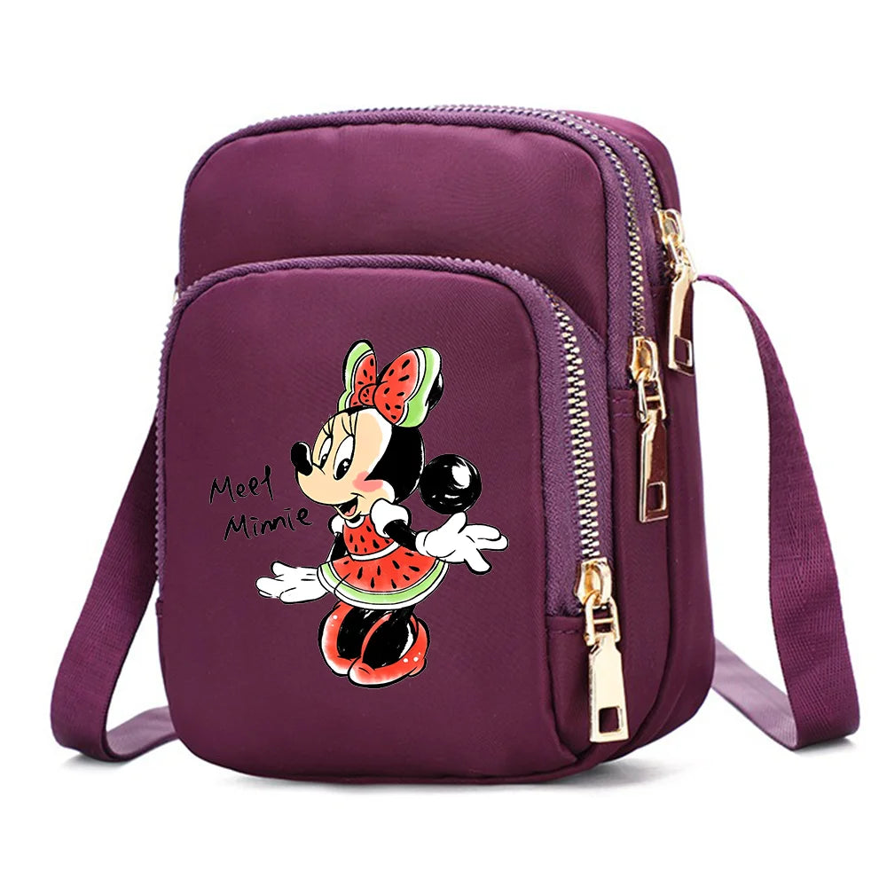 Mickey & Minnie Mouse Women’s Shoulder Bag – Crossbody Cell Phone Purse