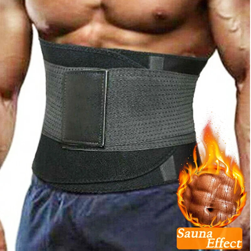 Men's Waist Trainer Vest – 2-in-1 Neoprene Slimming Body Shaper with Double Belts & Zipper | Sweat Vest for Fitness & Weight Loss