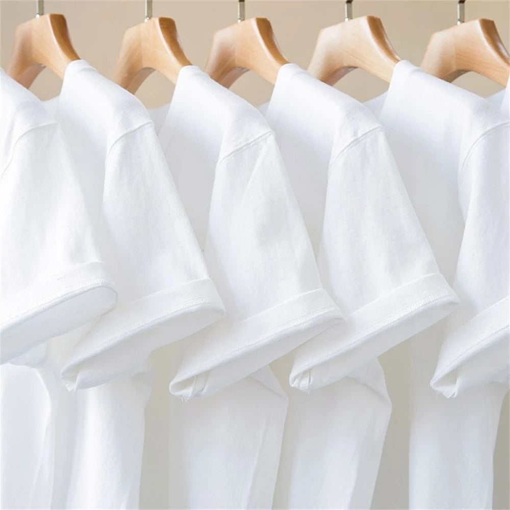 Unisex Summer Cotton T-Shirt – Solid Color O-Neck Casual Tee