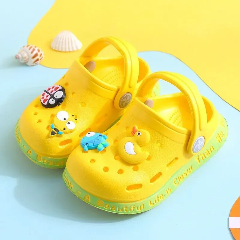 Cartoon Hole Sandals for Kids – Soft EVA Summer Slippers for Boys & Girls