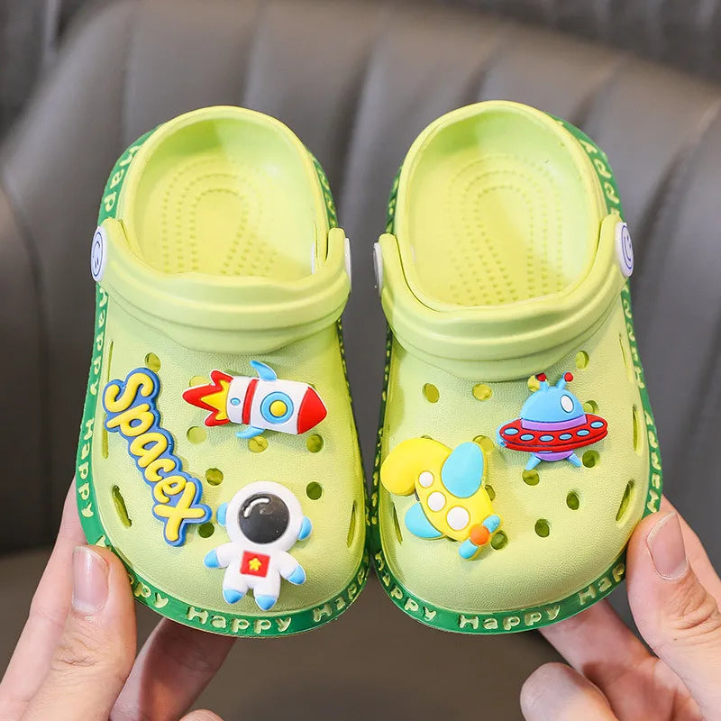 Kids Cartoon EVA Sandals – Summer Soft Slip-On Beach Slippers for Boys and Girls