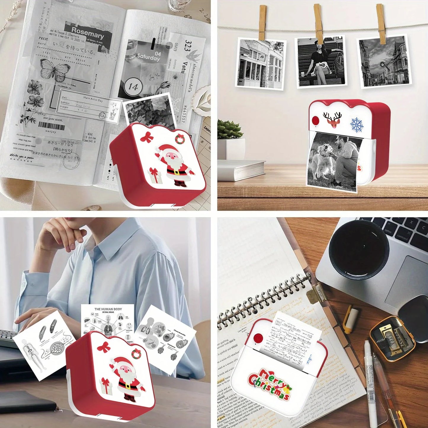 Mini Pocket Thermal Printer – Inkless Sticker Maker for Notes, Labels, Photos & More