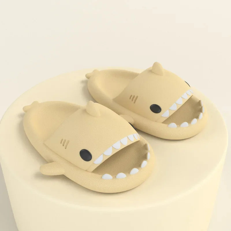 Shark Cartoon EVA Slippers for Kids & Adults – Soft Non-Slip Flip Flops for Summer