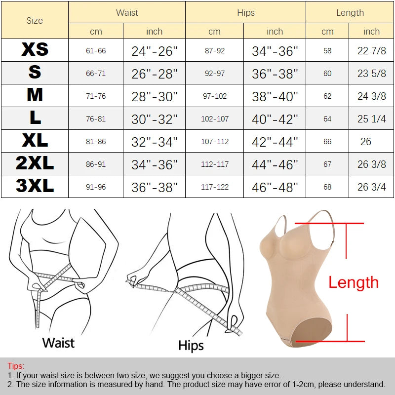 Low Back Bodysuit Shapewear for Women – Seamless Tummy Control Push-Up Body Shaper with Open Crotch & Adjustable Straps
