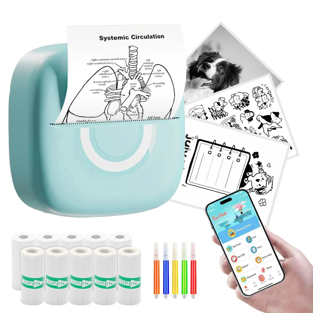 Mini Bluetooth Thermal Printer – Portable, Wireless, Ink-Free