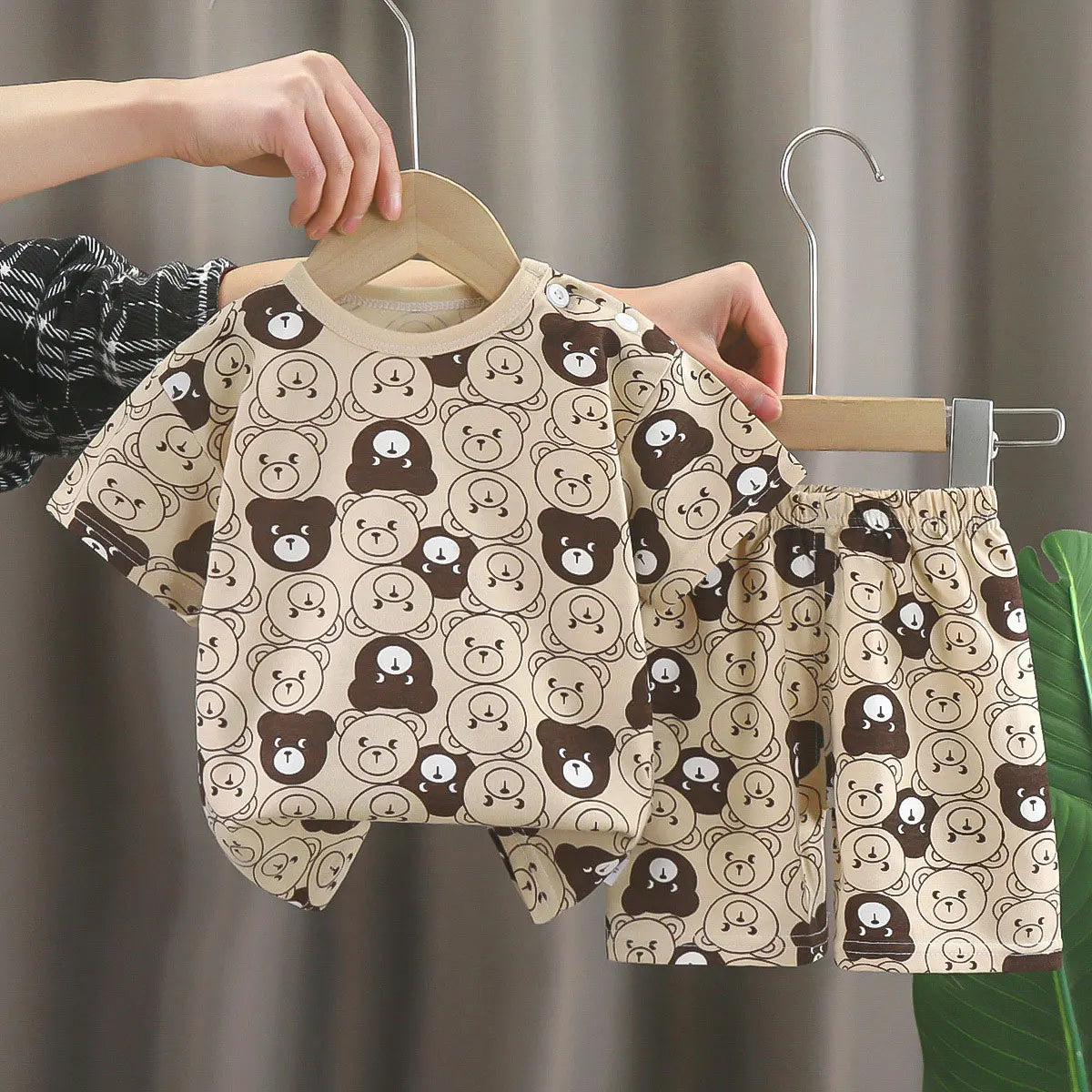 2-Piece 100% Cotton Summer Toddler Outfit – Short Sleeve T-Shirt and Shorts for Boys & Girls