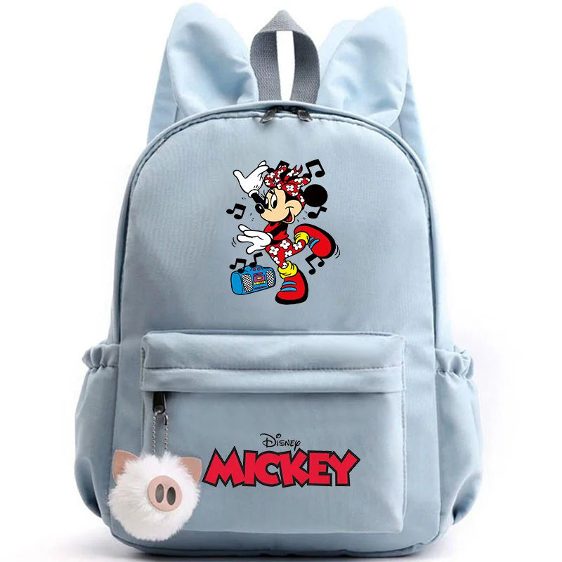 Disney Mickey & Minnie Mouse Backpack – School & Travel Rucksack with Rabbit Ears