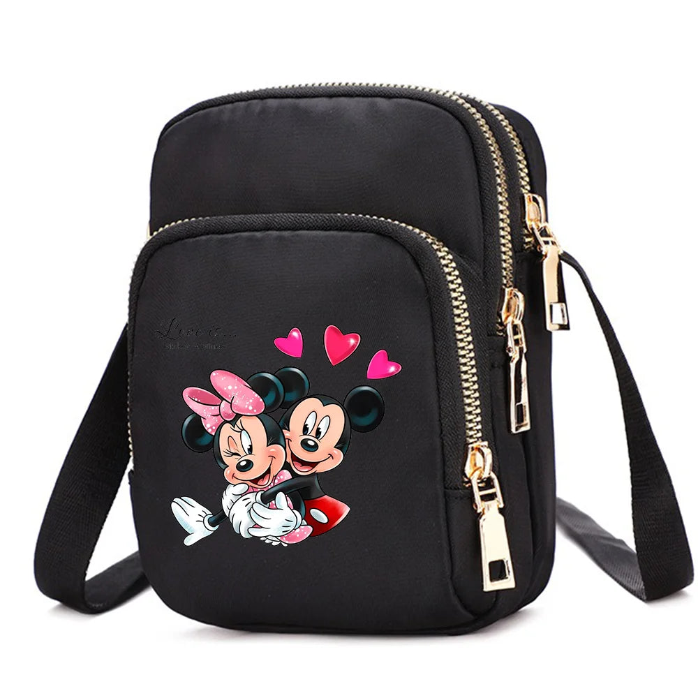 Mickey & Minnie Mouse Women’s Shoulder Bag – Crossbody Cell Phone Purse