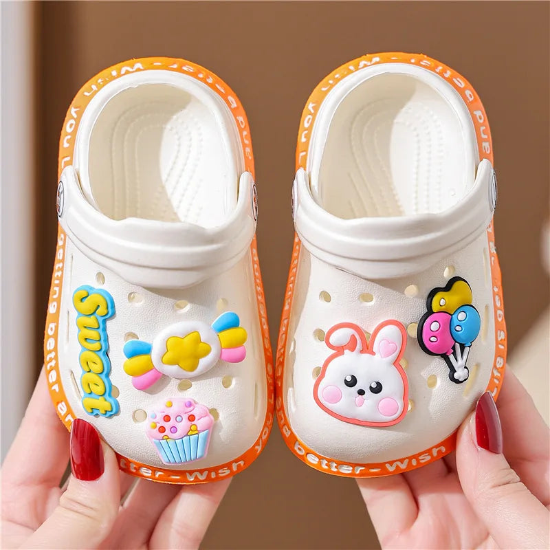 Cartoon Hole Sandals for Kids – Soft EVA Summer Slippers for Boys & Girls