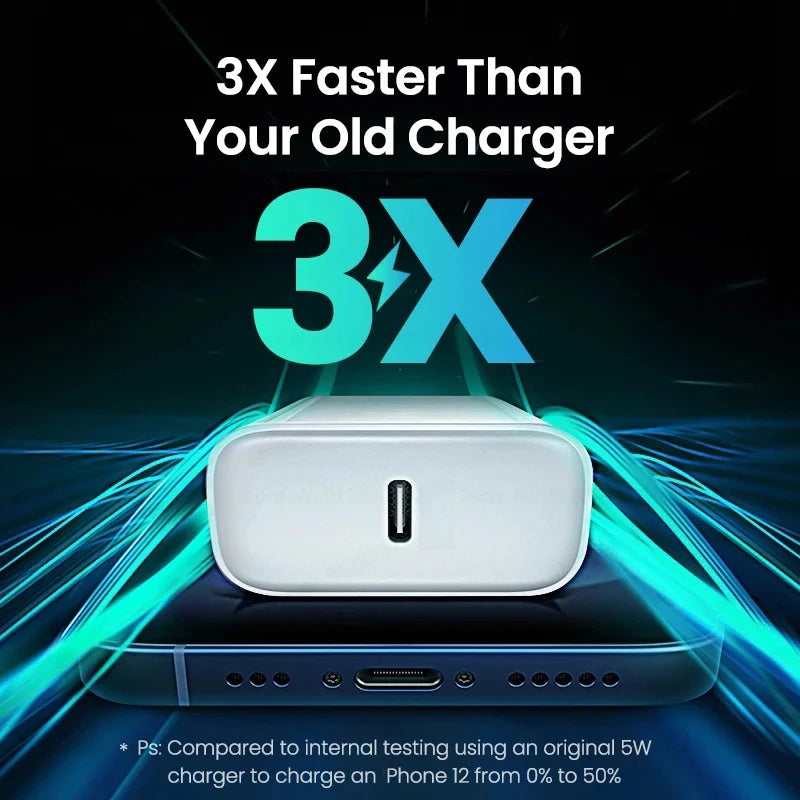 35W USB-C Fast Charger with Cable – Compatible with iPhone 11/12/13/14/15 Series