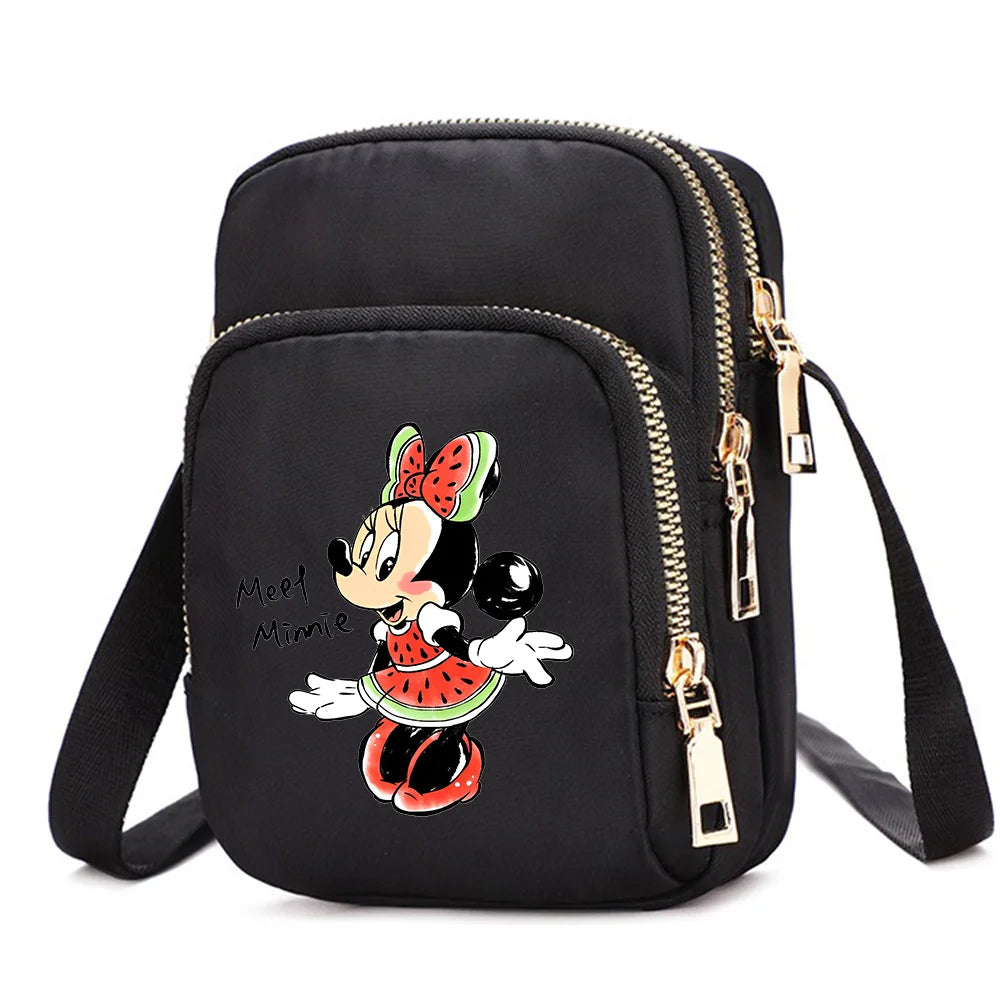 Mickey & Minnie Mouse Women’s Shoulder Bag – Crossbody Cell Phone Purse