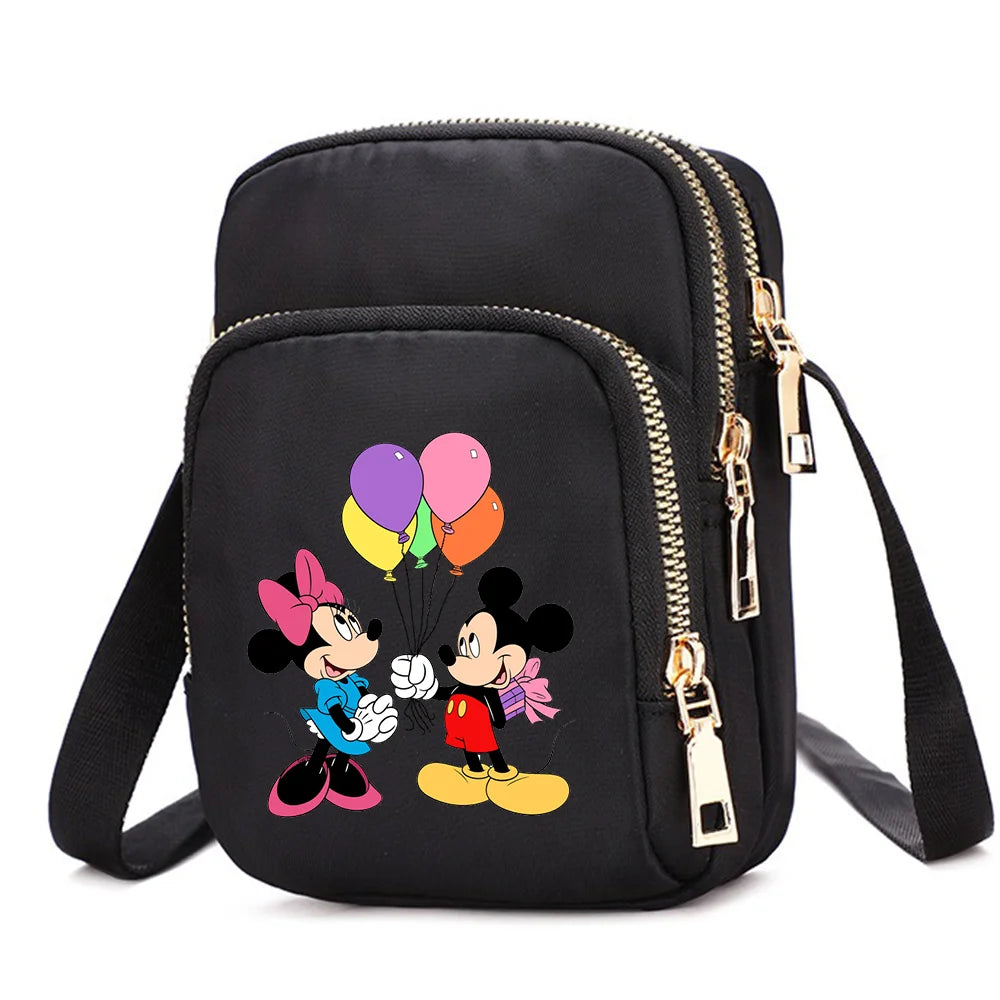 Mickey & Minnie Mouse Women’s Shoulder Bag – Crossbody Cell Phone Purse